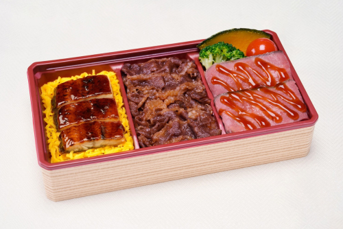 うなぎと牛二種の贅沢重