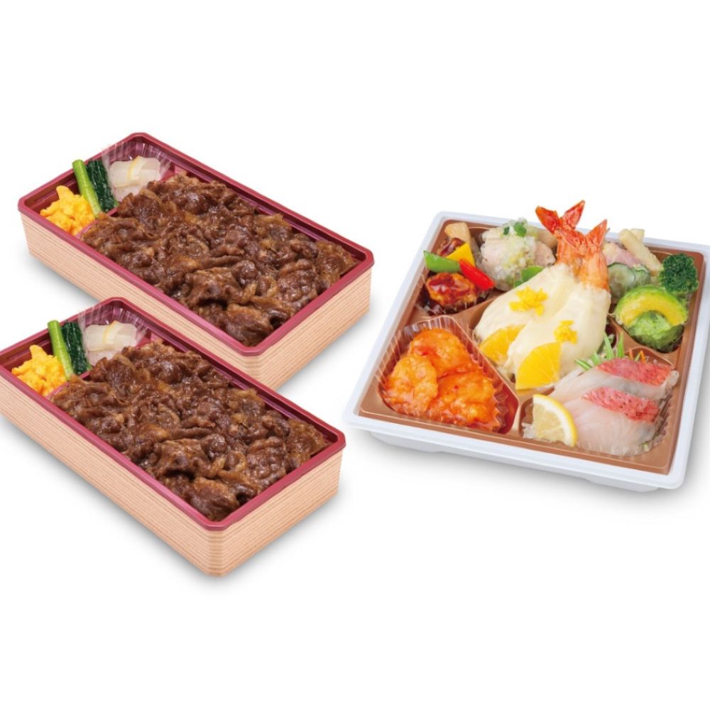 黒毛和牛 牛めし＋プラチナおかずセット(大海老マヨ）