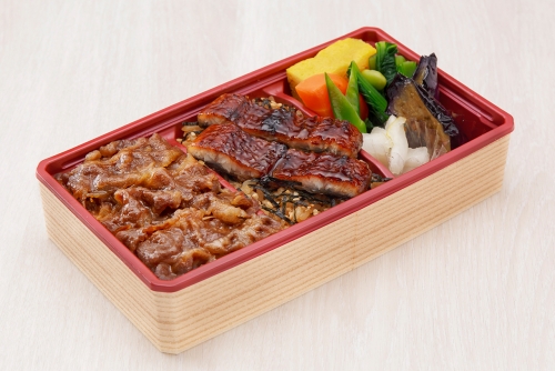 宮崎県産うなぎ&黒毛和牛 牛めしと6品目野菜のお弁当