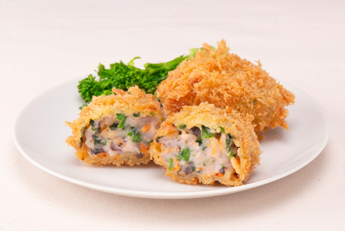 海老と菜の花のクリーミーコロッケ