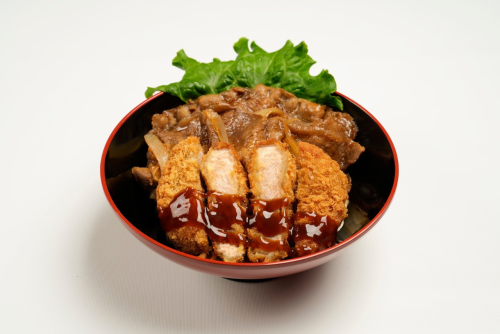 牛カルビ＆豚ヒレカツ丼