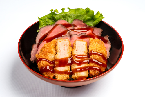 ローストビーフ＆豚ヒレカツ丼